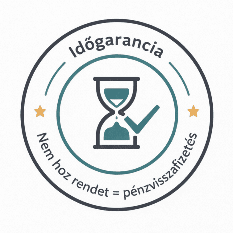 Gyors és megbízható szolgáltatás, pénzvisszafizetés, ha nem teljesül a határidő.